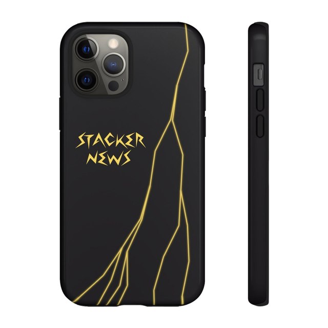 STACKER NEWS iPhone Black Tough Cases — iPhone 12 Pro, Glossy
