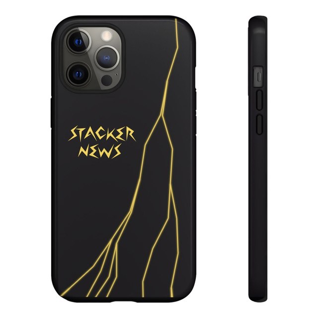 STACKER NEWS iPhone Black Tough Cases — iPhone 12 Pro Max, Glossy