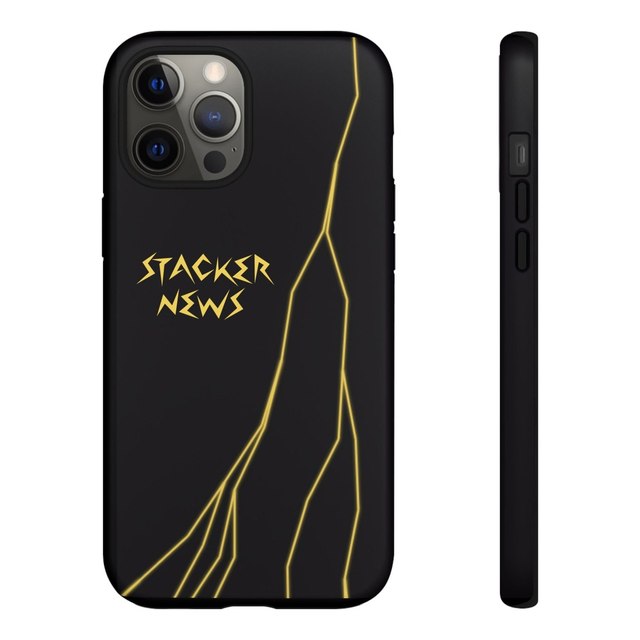 STACKER NEWS iPhone Black Tough Cases — iPhone 12 Pro Max, Matte