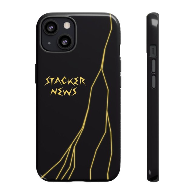 STACKER NEWS iPhone Black Tough Cases — iPhone 13, Glossy