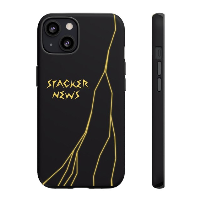 STACKER NEWS iPhone Black Tough Cases — iPhone 13, Matte