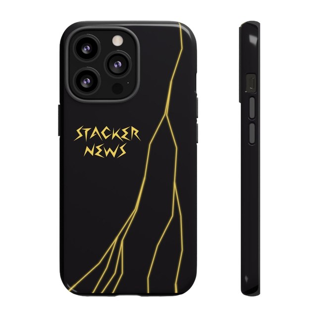 STACKER NEWS iPhone Black Tough Cases — iPhone 13 Pro, Glossy