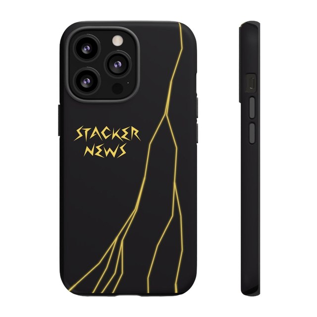 STACKER NEWS iPhone Black Tough Cases — iPhone 13 Pro, Matte