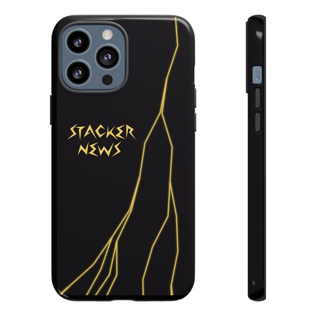 STACKER NEWS iPhone Black Tough Cases — iPhone 13 Pro Max, Glossy