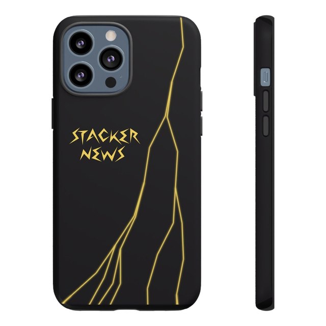 STACKER NEWS iPhone Black Tough Cases — iPhone 13 Pro Max, Matte