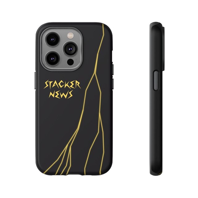 STACKER NEWS iPhone Black Tough Cases — iPhone 14 Pro, Matte
