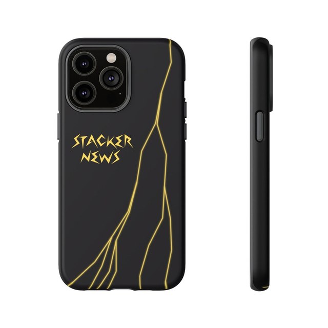 STACKER NEWS iPhone Black Tough Cases — iPhone 14 Pro Max, Matte