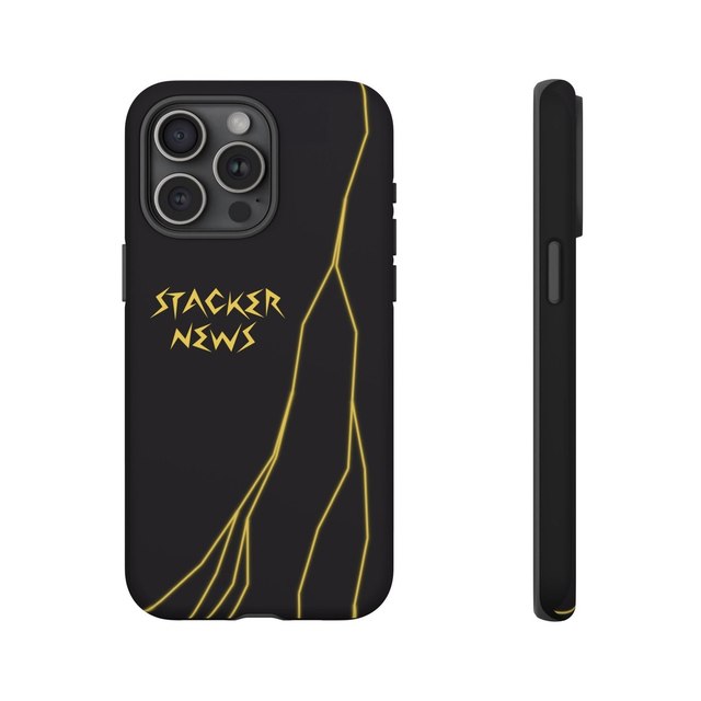 STACKER NEWS iPhone Black Tough Cases — iPhone 15 Pro Max, Matte