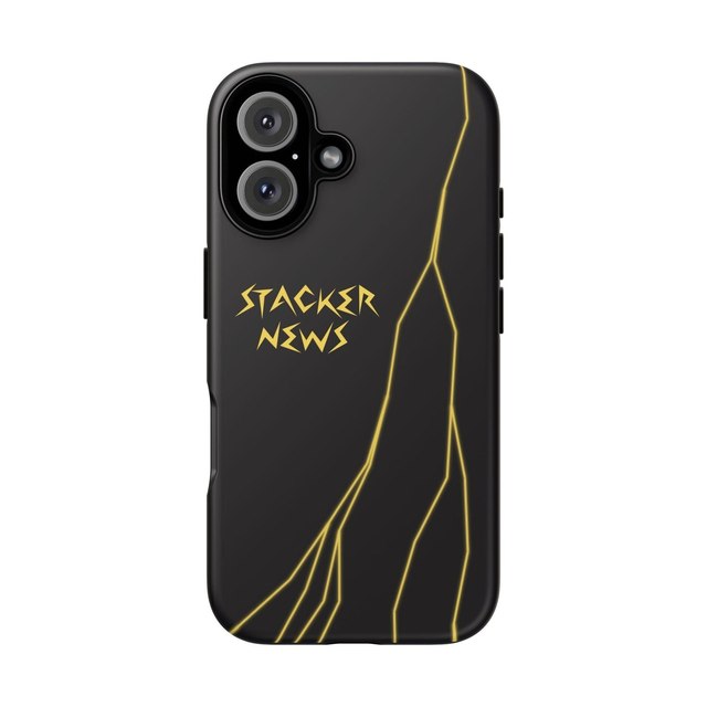 STACKER NEWS iPhone Black Tough Cases — iPhone 16, Matte
