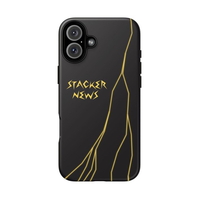 STACKER NEWS iPhone Black Tough Cases — iPhone 16 Plus, Matte