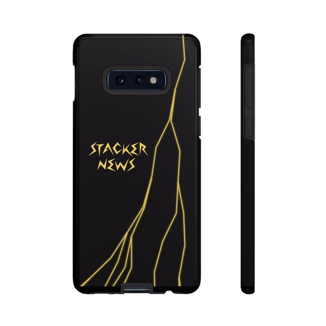 STACKER NEWS Galaxy Black Tough Cases — Samsung Galaxy S10E, Glossy