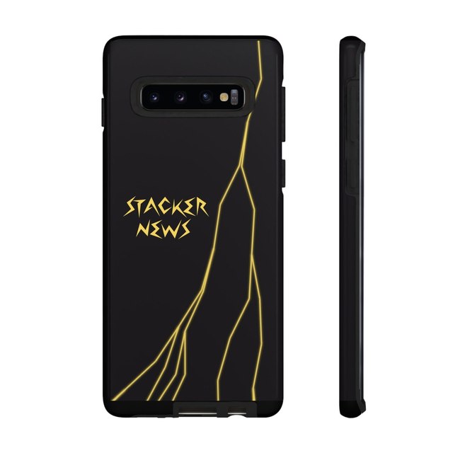 STACKER NEWS Galaxy Black Tough Cases — Samsung Galaxy S10, Glossy
