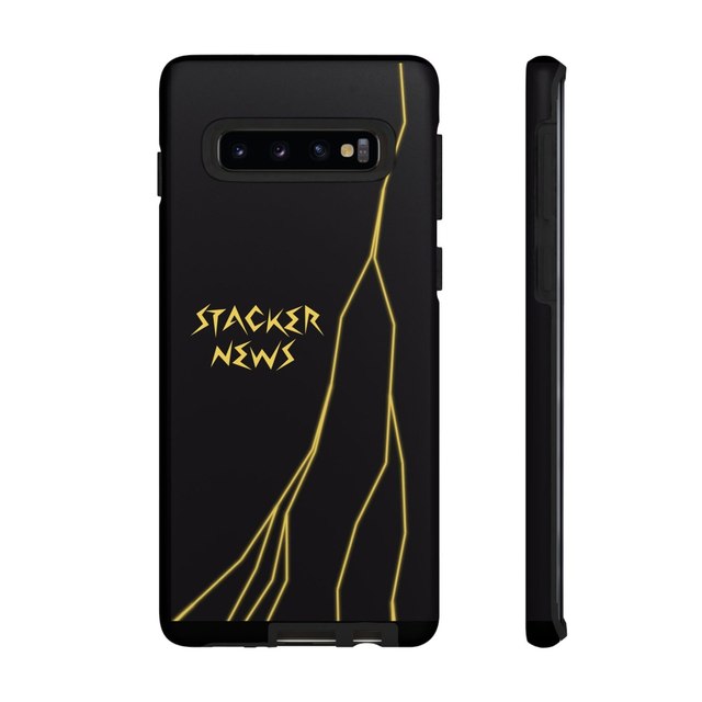 STACKER NEWS Galaxy Black Tough Cases — Samsung Galaxy S10, Matte