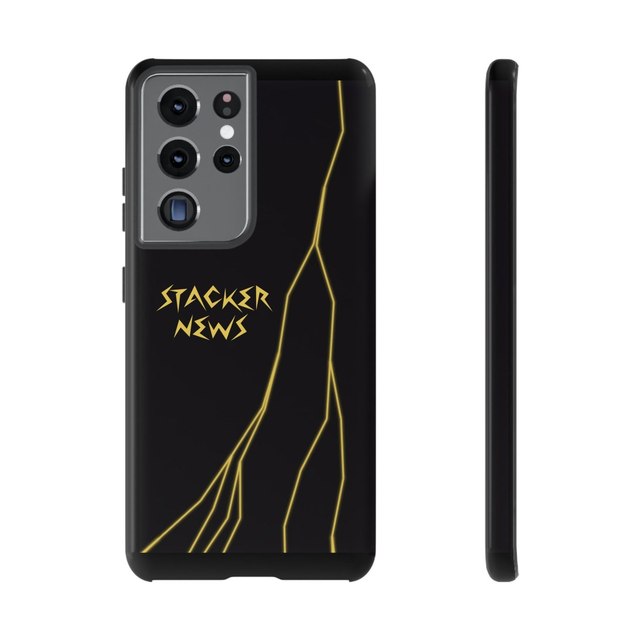 STACKER NEWS Galaxy Black Tough Cases — Samsung Galaxy S21 Ultra, Glossy
