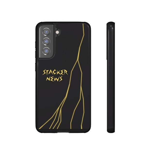 STACKER NEWS Galaxy Black Tough Cases — Samsung Galaxy S21 FE, Glossy