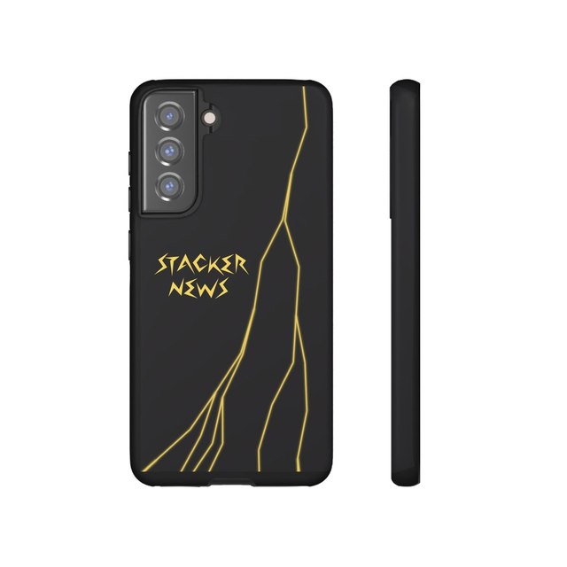 STACKER NEWS Galaxy Black Tough Cases — Samsung Galaxy S21 FE, Matte
