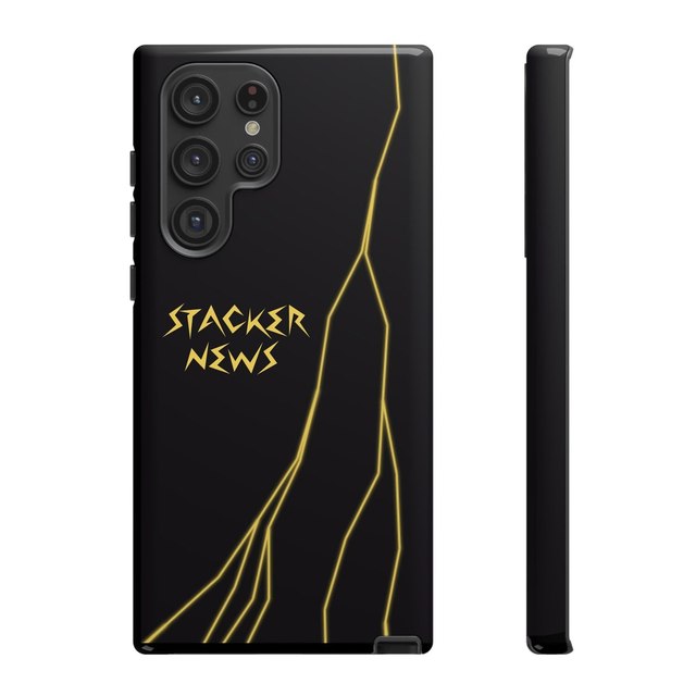 STACKER NEWS Galaxy Black Tough Cases — Samsung Galaxy S22 Ultra, Glossy