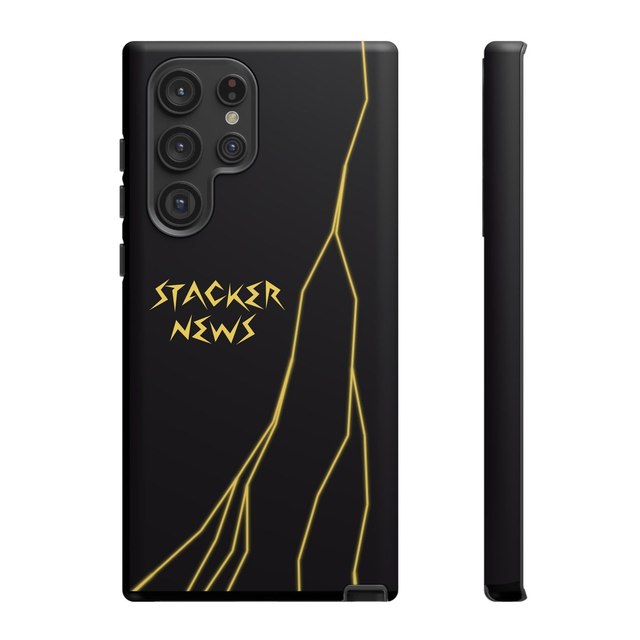 STACKER NEWS Galaxy Black Tough Cases — Samsung Galaxy S22 Ultra, Matte