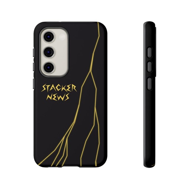 STACKER NEWS Galaxy Black Tough Cases — Samsung Galaxy S23, Matte