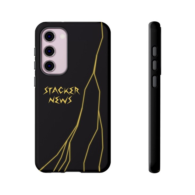 STACKER NEWS Galaxy Black Tough Cases — Samsung Galaxy S23 Plus, Glossy