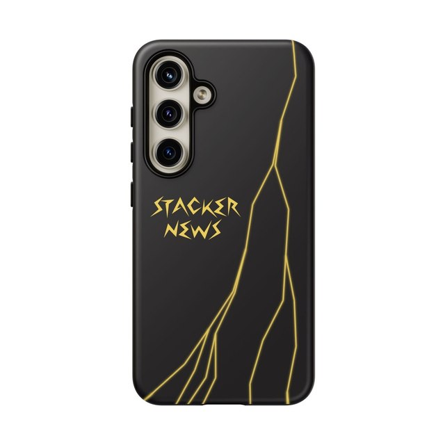 STACKER NEWS Galaxy Black Tough Cases — Samsung Galaxy S24, Matte