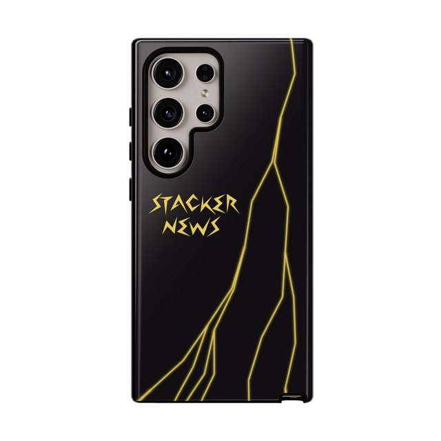 STACKER NEWS Galaxy Black Tough Cases — Samsung Galaxy S24 Ultra, Glossy
