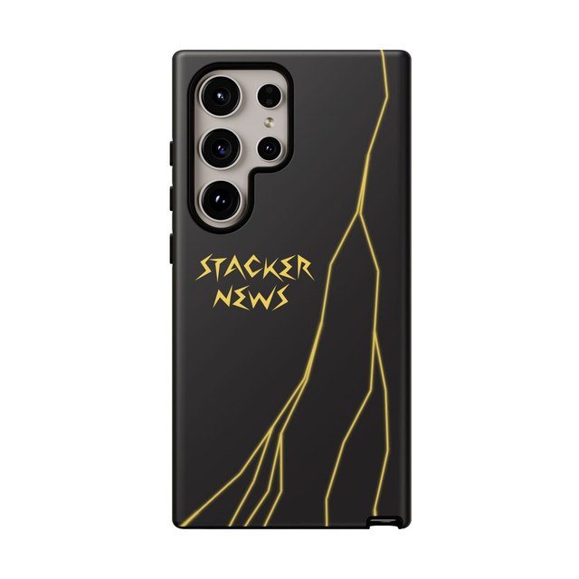 STACKER NEWS Galaxy Black Tough Cases — Samsung Galaxy S24 Ultra, Matte
