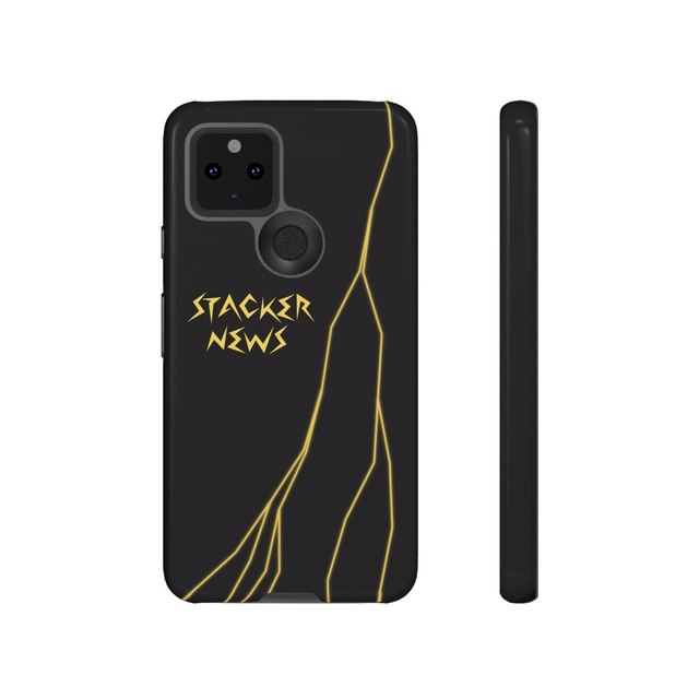STACKER NEWS Pixel Black Tough Cases — Google Pixel 5 5G, Glossy