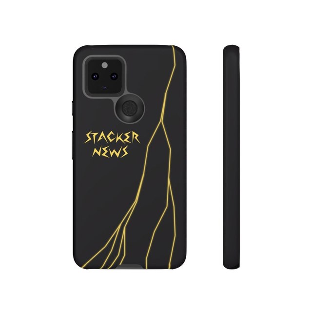 STACKER NEWS Pixel Black Tough Cases — Google Pixel 5 5G, Matte