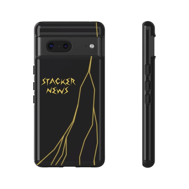 STACKER NEWS Pixel Black Tough Cases — Google Pixel 7, Glossy