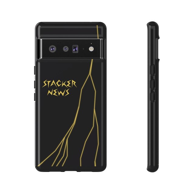 STACKER NEWS Pixel Black Tough Cases — Google Pixel 6 Pro, Glossy