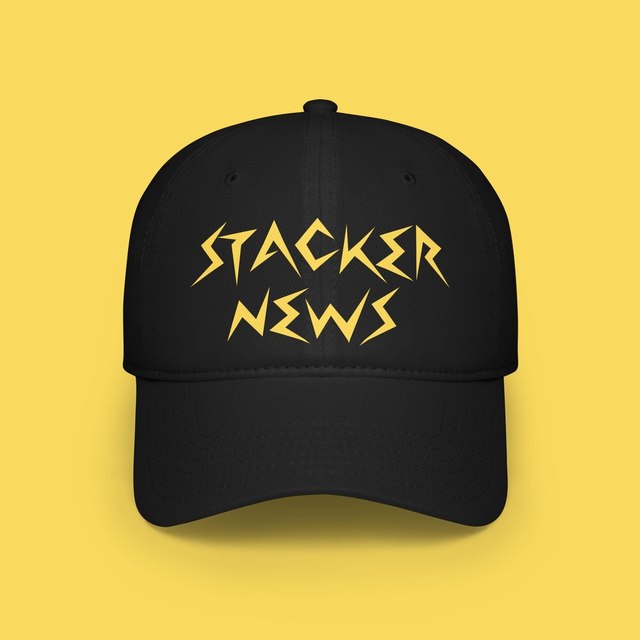 🖤 STACKER NEWS Low Profile Baseball Cap — Black, One size