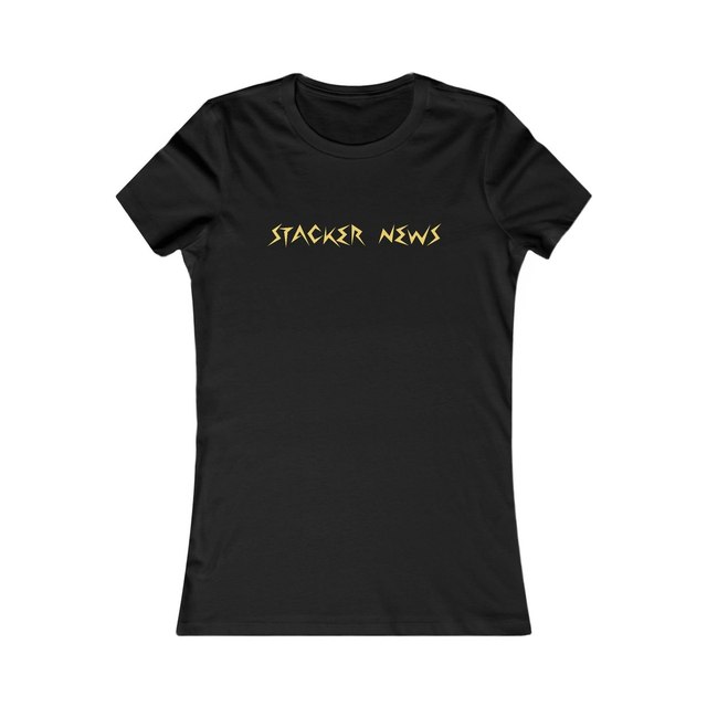 💛🖤 STACKER NEWS Women's Favorite Tee — Black, S