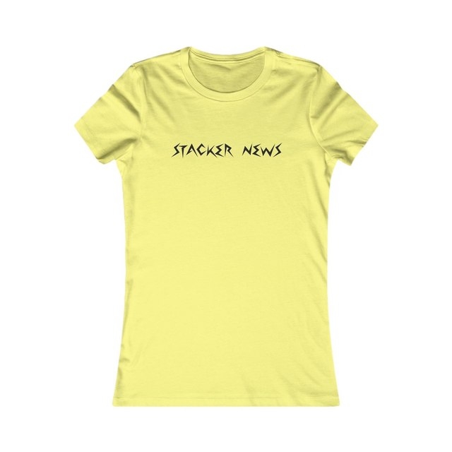 💛🖤 STACKER NEWS Women's Favorite Tee — Yellow, L