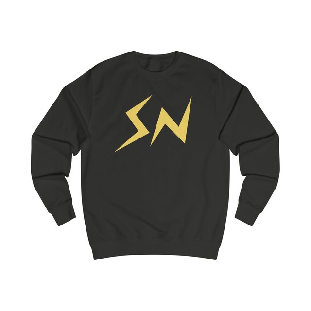 💛🩶🖤 SN Unisex Sweatshirt — Jet Black, S