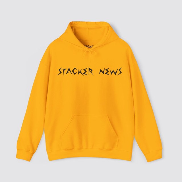 💛🖤 STACKER NEWS Unisex Heavy Blend™ Hoody — Gold, XL